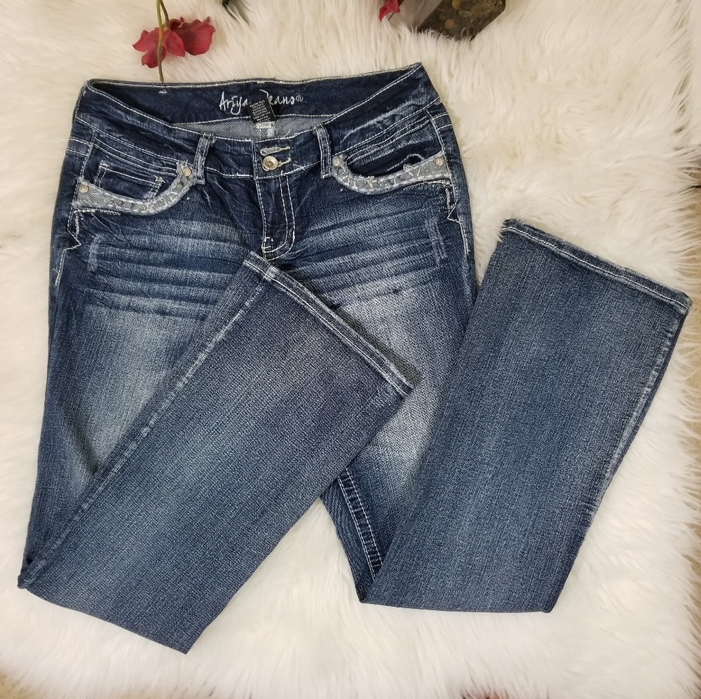 Ariya Jeans Somerset Embroidery Rhinestone Jeans
